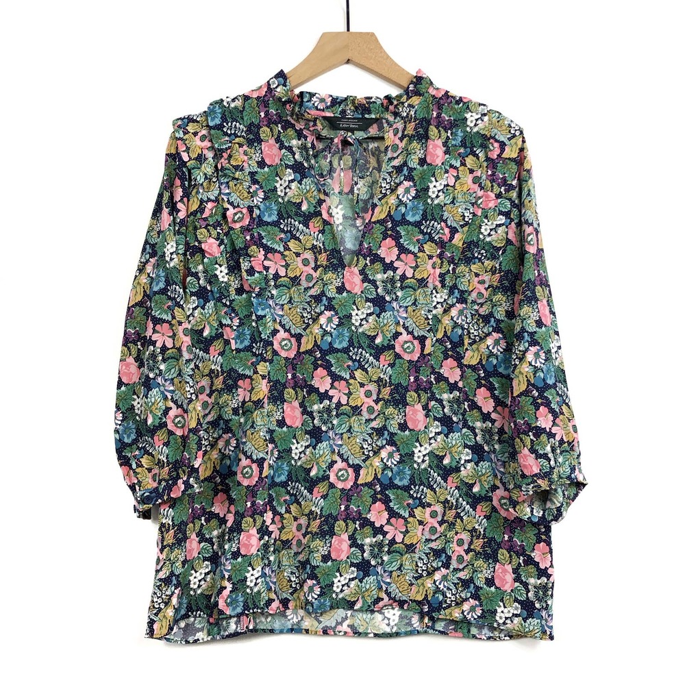 & Other Stories Paris Atelier Floral Ruffle Blouse